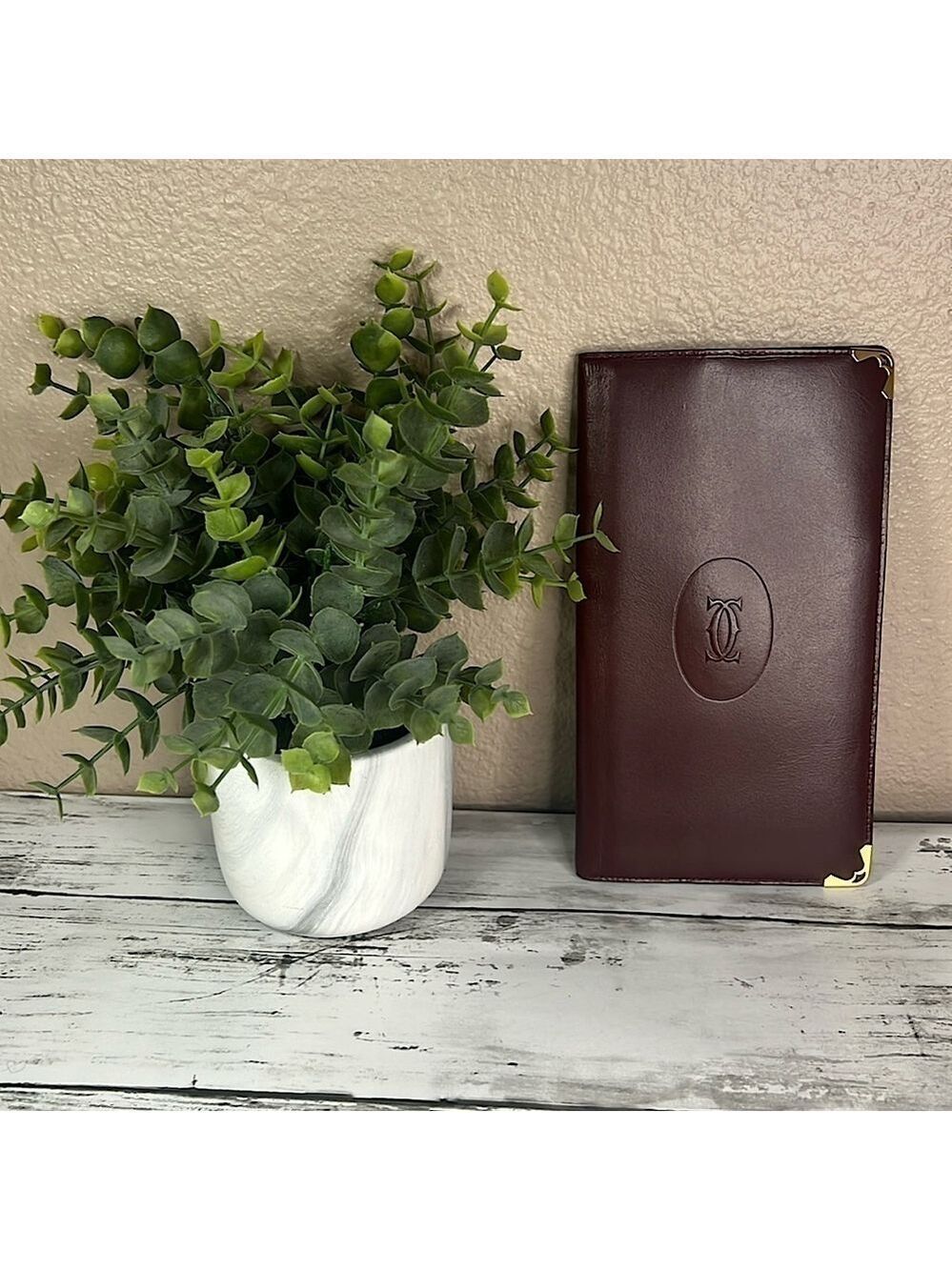 Cartier Wallet Long Bifold Leather